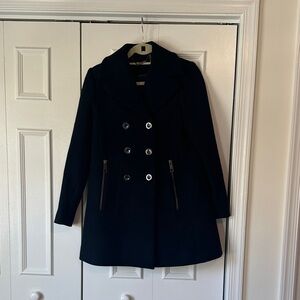 Trina Turk Elegant Navy Double-Breasted Women's Pea Coat